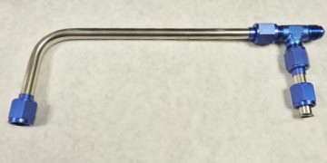 The Blower Shop 4373-BLUE Line - Bridal For Dual Inlet Fuel Line Kit Stainless Steel w BLUE Fittings